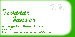tivadar hanser business card